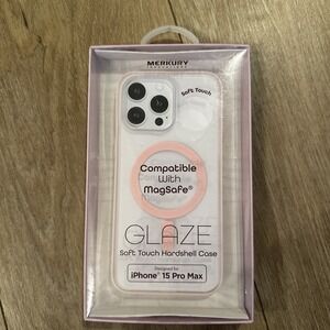Merkury GLAZE Soft Touch Hardshell Case iPhone 15 Pro Max Light Pink New in Box